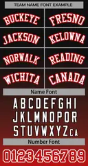 Black Red-White Gradient Stripe Baseball Jersey 3