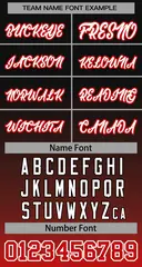 Black Red-White Gradient Stripe Baseball Jersey 3