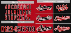 Black Red-White Hook Split Fashion Authentic Baseball Jersey 3