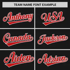Black Red-White Raglan Sleeves Authentic Baseball Jersey 3
