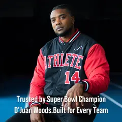 Black Red-White Raglan Varsity Full-Snap Letterman Jacket 2