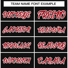 Black Red-White Raglan Varsity Full-Snap Letterman Jacket 5