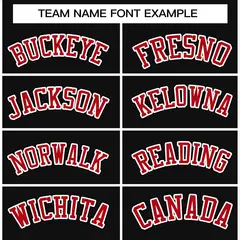 Black Red-White Raglan Varsity Full-Snap Letterman Jacket 5