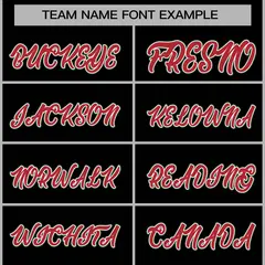 Black Red-White Raglan Varsity Full-Snap Letterman Jacket 5