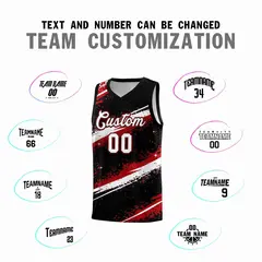 Black Red White Reversible Stellar Strike Series Basketball Jersey 2