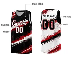 Black Red White Reversible Stellar Strike Series Basketball Jersey 4