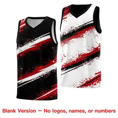 Black Red White Reversible Stellar Strike Series Basketball Jersey 7