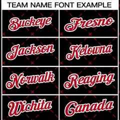 Black Red-White Rhombus Authentic Baseball Jersey 3