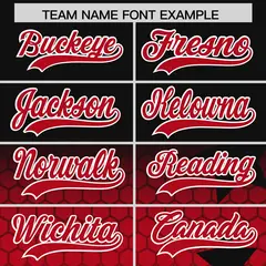 Black Red White Rising Stars Gradient Baseball Jersey 3