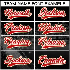 Black Red-White San Francisco City Skyline Baseball Jersey 3