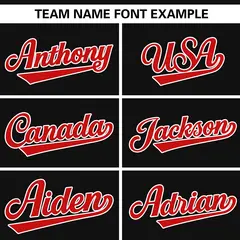 Black Red-White Side Two-Tone Authentic Baseball Jersey 3
