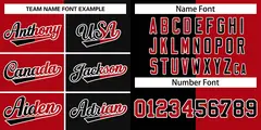 Black Red-White Split Two Tone Letterman Varsity Full-Snap Jacket 3