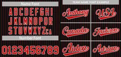 Black Red-White Stripe Authentic Fashion Baseball Jersey 3