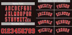 Black Red-White Stripe Authentic Fashion Baseball Jersey 3