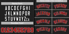 Black Red-White Stripe Authentic Fashion Baseball Jersey 3