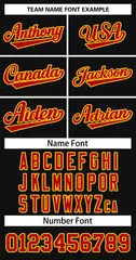 Black Red-Yellow Classic Basketball Jersey 3
