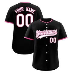 Black Rose Red White Classic Style Sports Baseball Jersey