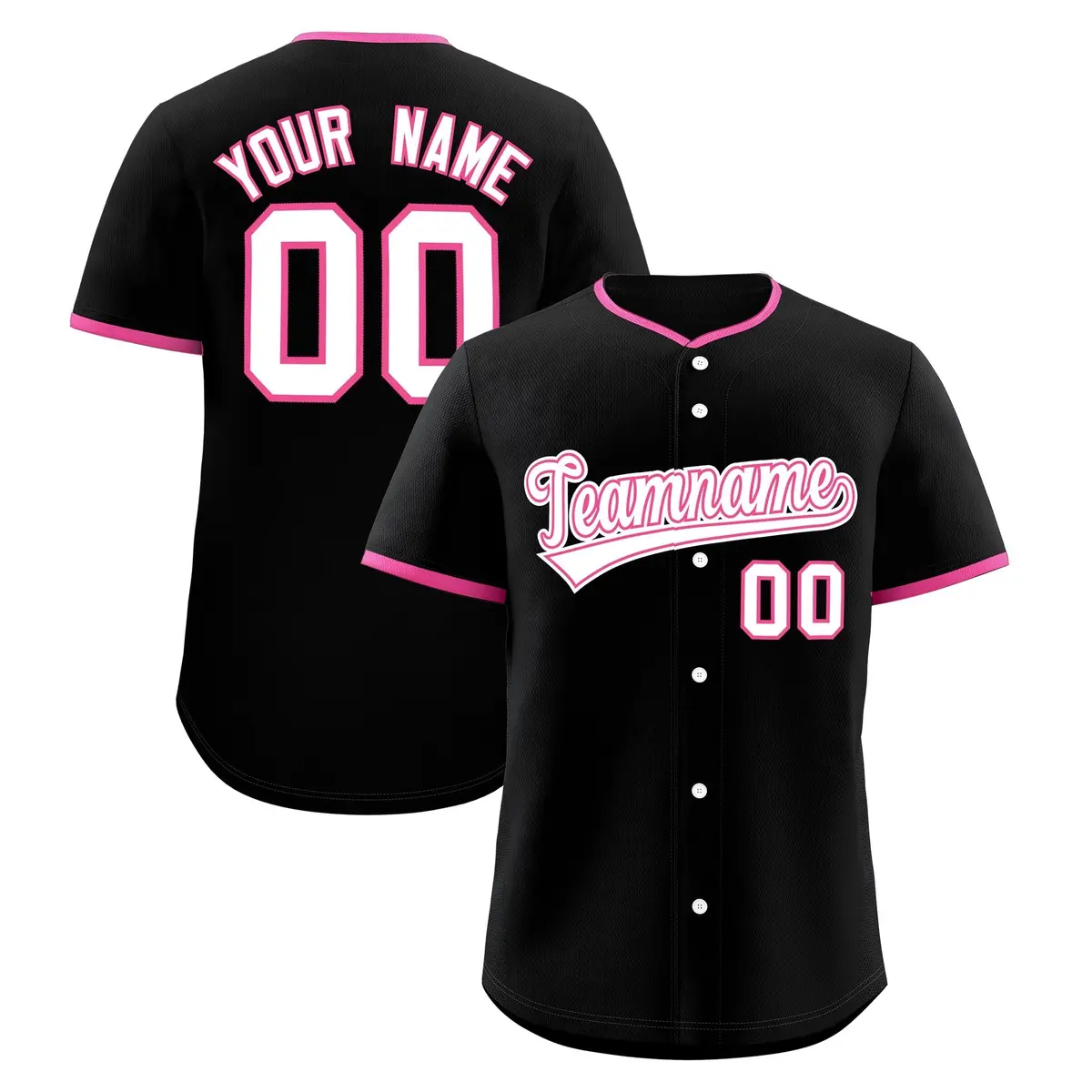 Black Rose Red White Classic Style Sports Baseball Jersey