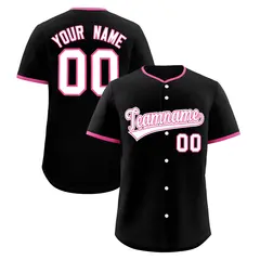 Black Rose Red White Classic Style Sports Baseball Jersey 1