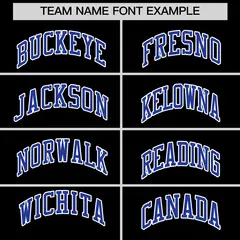 Black Royal Blue Raglan Full-Snap Faux Leather Letterman Jacket 3
