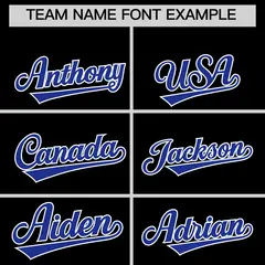Black Royal Blue Side Camo Baseball Jersey 3