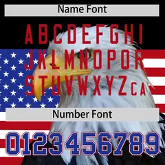 Black Royal Blue White American Flag Graffiti Split Independence Day Baseball Jersey 4