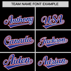 Black Royal Blue White American Flag Graffiti Split Independence Day Baseball Jersey 3