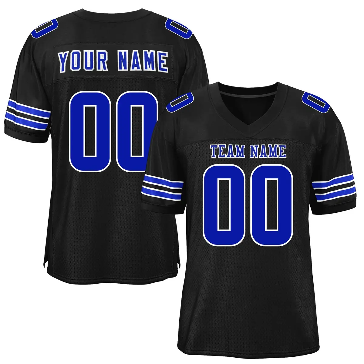 Black Royal Classic Mesh Authentic Football Jersey