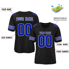 Black Royal Classic Mesh Authentic Football Jersey 2