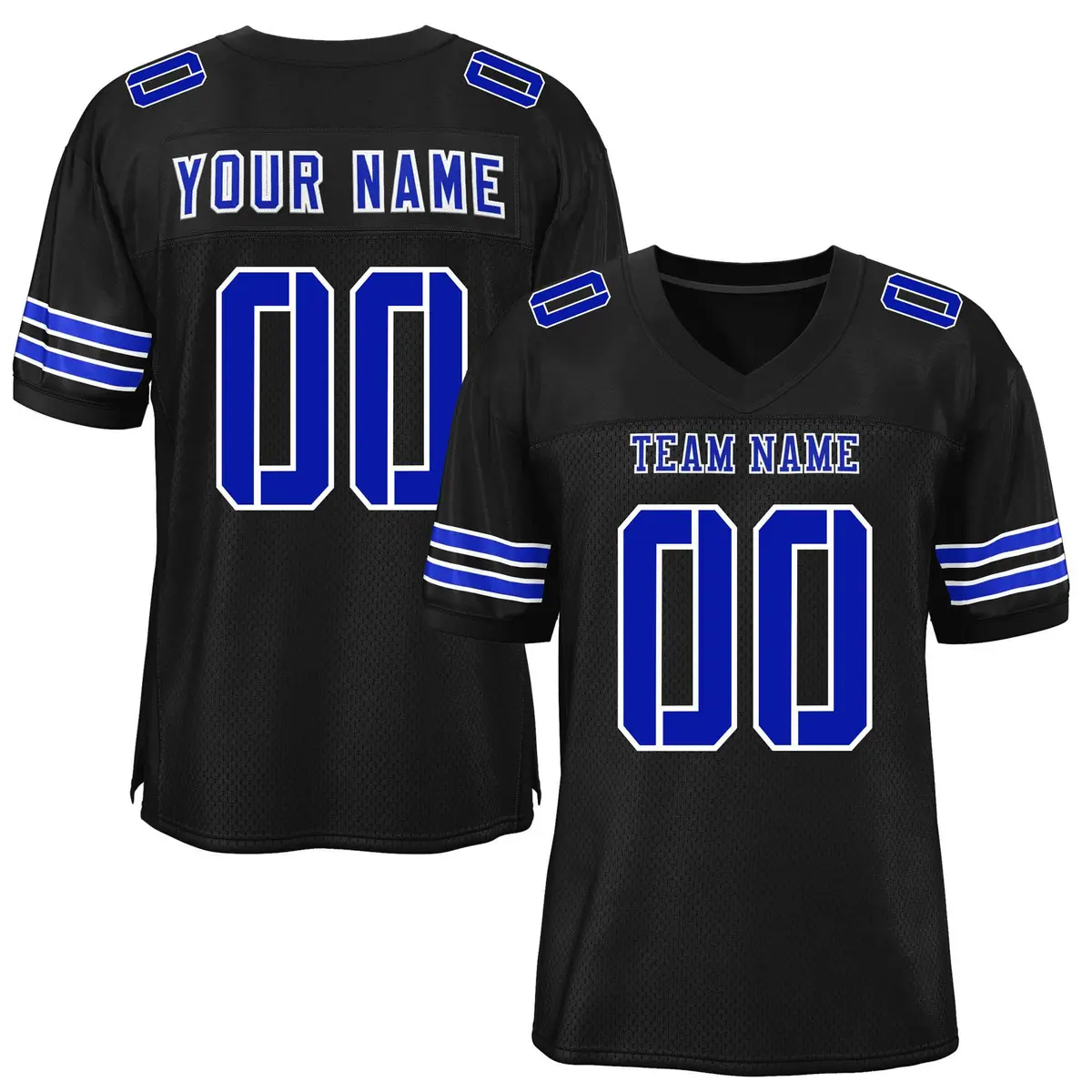 Black Royal Classic Mesh Authentic Football Jersey