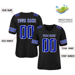 Black Royal Classic Mesh Authentic Football Jersey 2