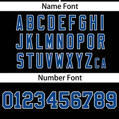 Black Royal Gradient Ribbed Authentic Baseball Jersey 4