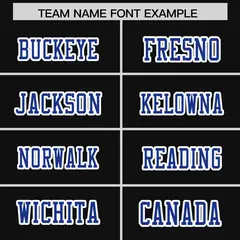 Black Royal Gradient Side Pattern Authentic Football Jersey 3