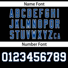 Black Royal Gradient Side Star Pattern Baseball Jersey 4