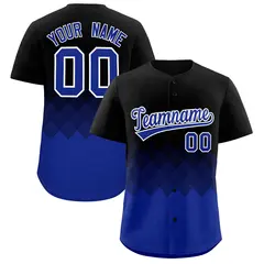 Black Royal Grid Blur Pattern Authentic Baseball Jersey
