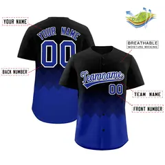 Black Royal Grid Blur Pattern Authentic Baseball Jersey 2