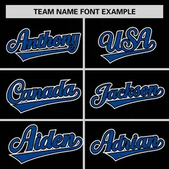 Black Royal Half Stripe Authentic Baseball Jersey 3