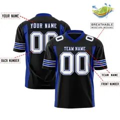 Black Royal Insert Color Design Authentic Football Jersey 2
