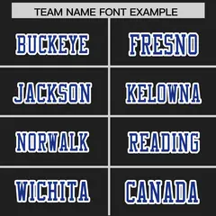 Black Royal Insert Color Design Authentic Football Jersey 3