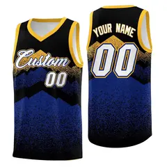 Black Royal Mountain Fade Gradient Fashion Basketball Jersey 1