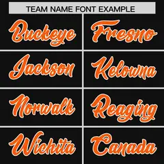 Black Royal Orange Gradient Sides Football Jersey 3