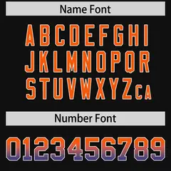 Black Royal Orange Gradient Sides Football Jersey 4