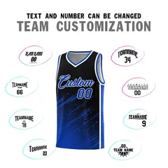 Black Royal Splash Basketball Uniforms for Summer Camp 4