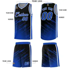 Black Royal Splash Basketball Uniforms for Summer Camp 5