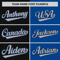 Black Royal Striped Two Tone Authentic Baseball Jersey 3