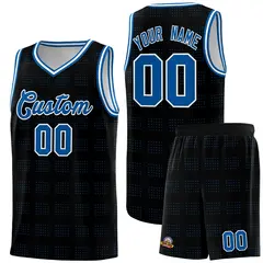 Black Royal Trailblazer Dot Pattern Basketball Jersey 1