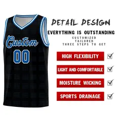 Black Royal Trailblazer Dot Pattern Basketball Jersey 2