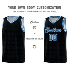 Black Royal Trailblazer Dot Pattern Basketball Jersey 3