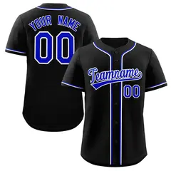 Black Royal-White Classic Authentic Baseball Jersey 1