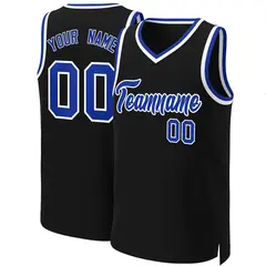 Black Royal-White Classic Basketball Jersey